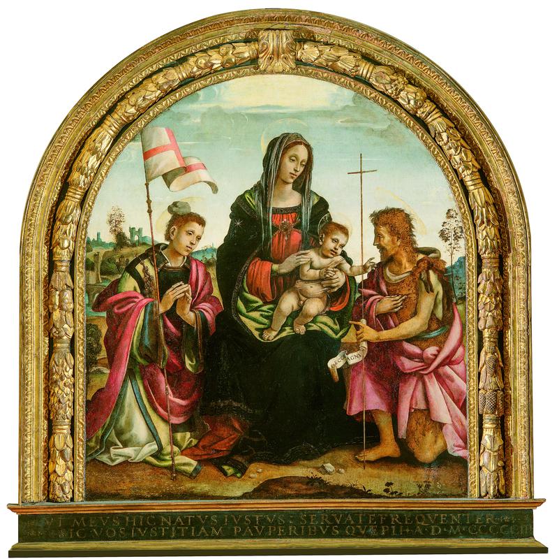 Madonna col Bambino, santo Stefano e san Giovanni Battista (dipinto) by Lippi Fi