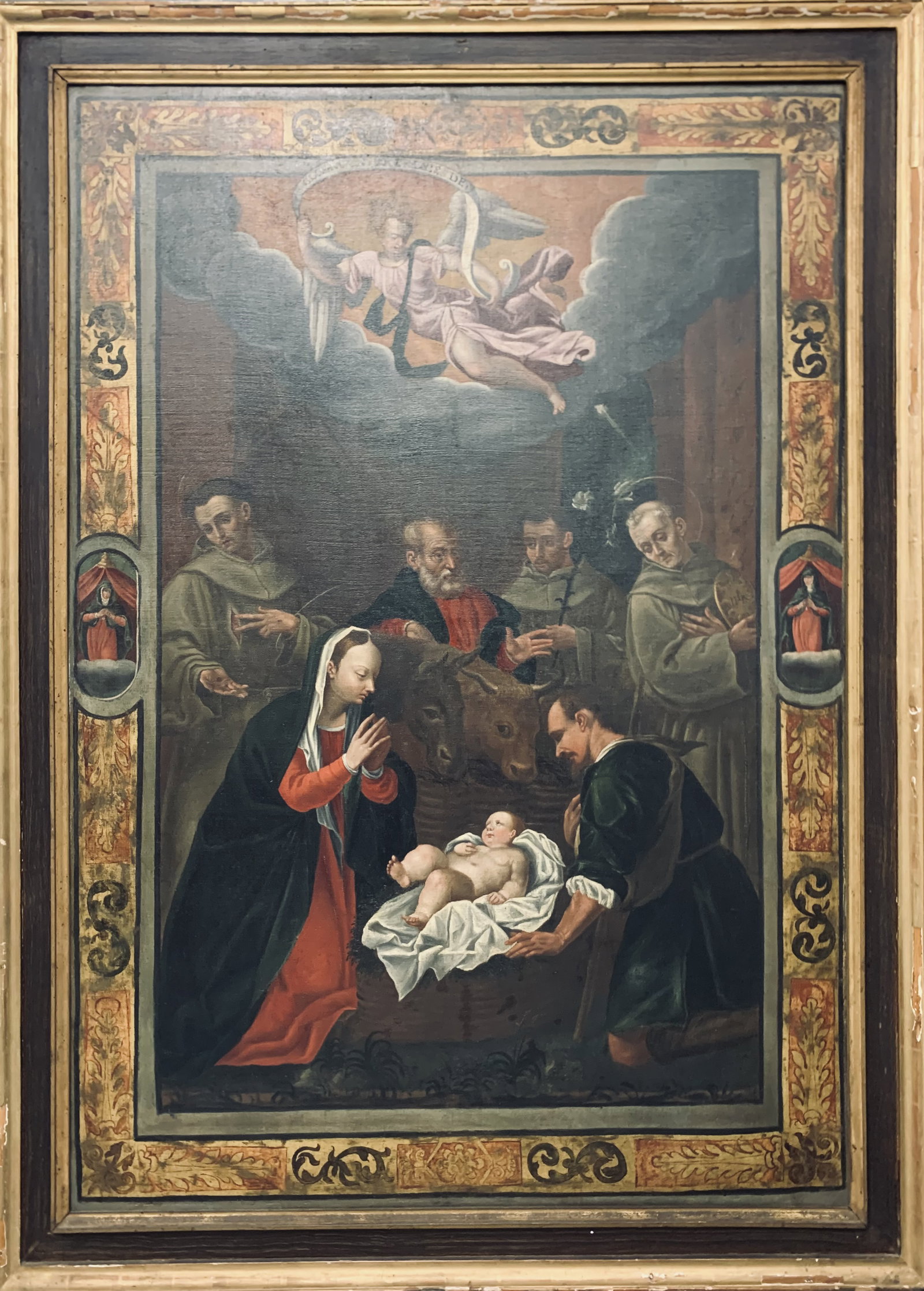 Nativit&agrave; con santi francescani