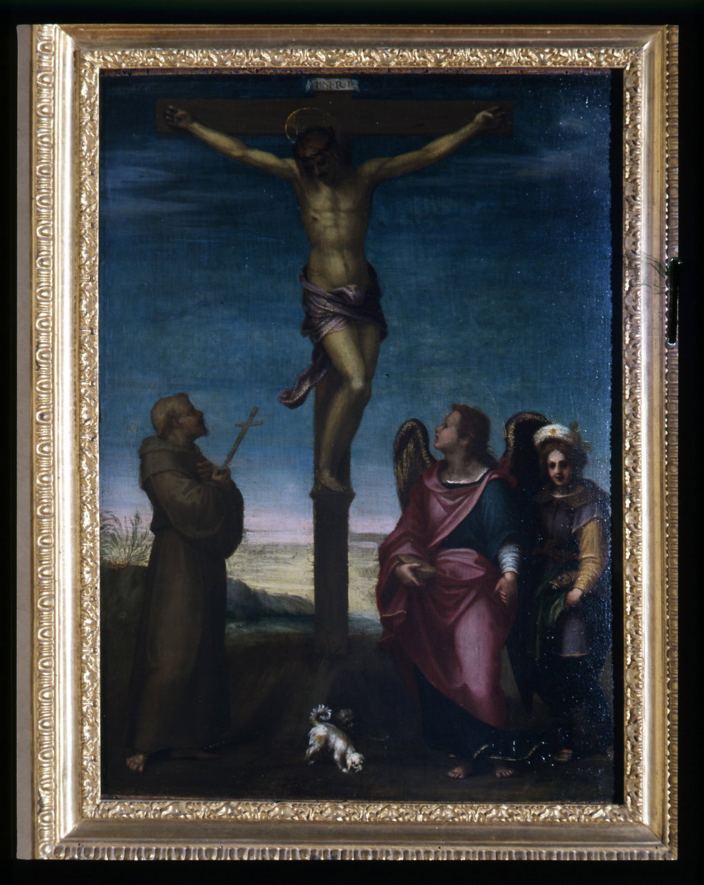 Cristo Crocifisso con San Francesco d'Assisi, San Raffaele arcangelo e Tobi