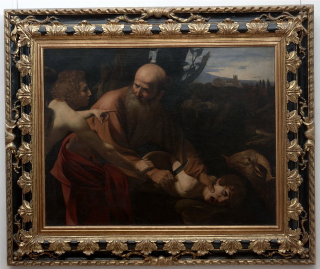 Sacrificio di Isacco (dipinto) di Merisi Michelangelo detto Caravaggio (sec. XVI 