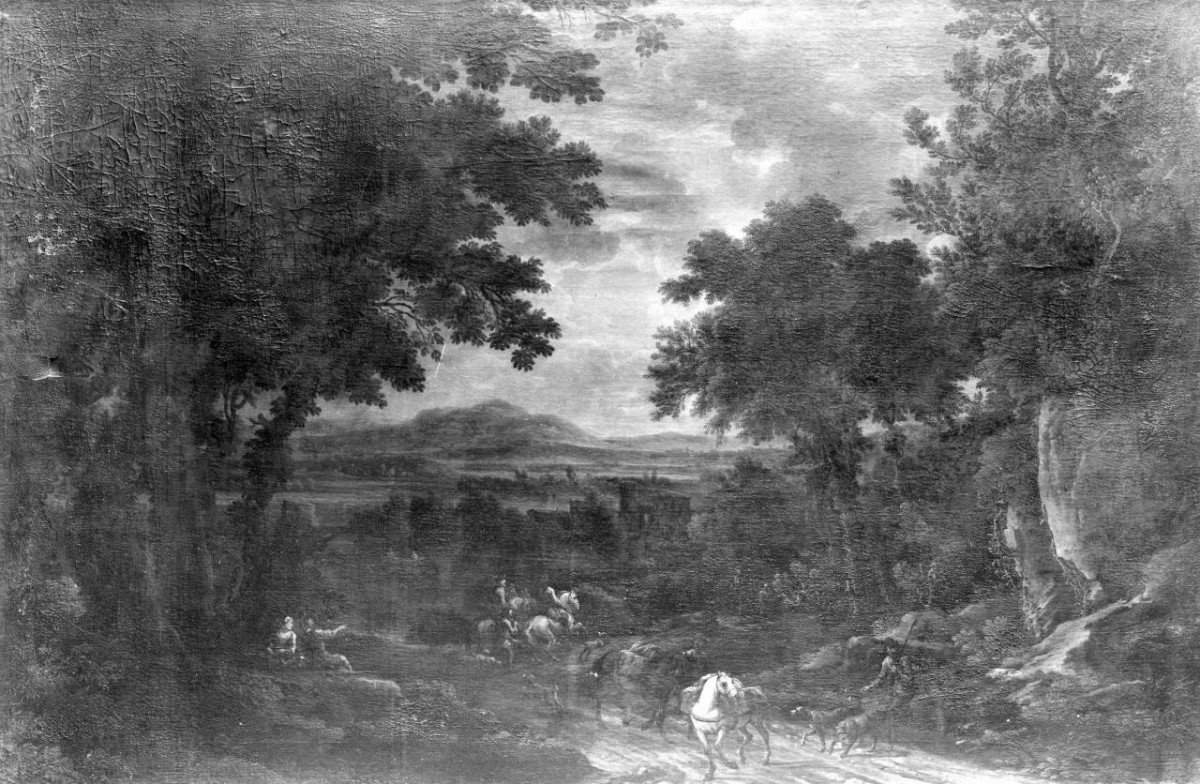 paesaggio (dipinto) di Dughet Gaspard detto Pussino (scuola) (sec. XVII)