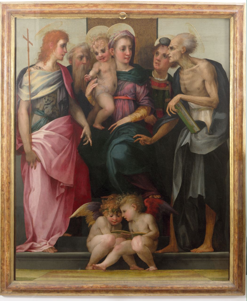 Madonna con Bambino e Santi (dipinto) di Rosso Fiorentino (sec. XVI)