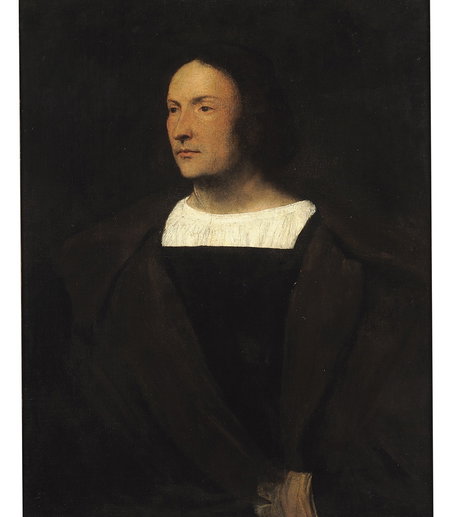 ritratto d'uomo (dipinto) di Tiziano (attribuito) (seconda metà sec. XVI)