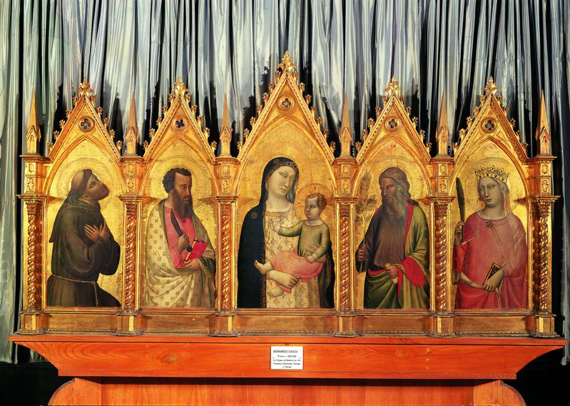 Madonna col Bambino tra i santi Francesco, Bartolomeo, Barnaba e Caterina (polit