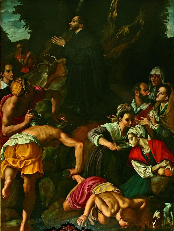 Miracolo della fonte di San Filippo Benizi (dipinto) di Allori Alessandro (inizi