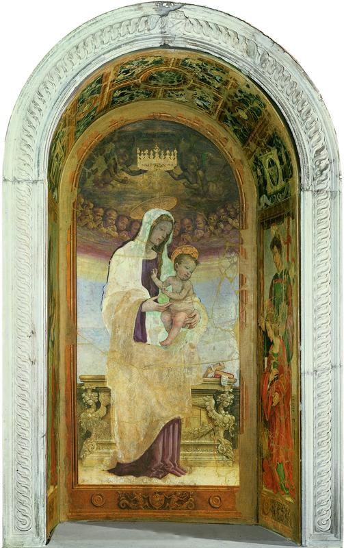 Madonna col Bambino, sant'Antonio Abate e santa Margherita, santo Stefano e