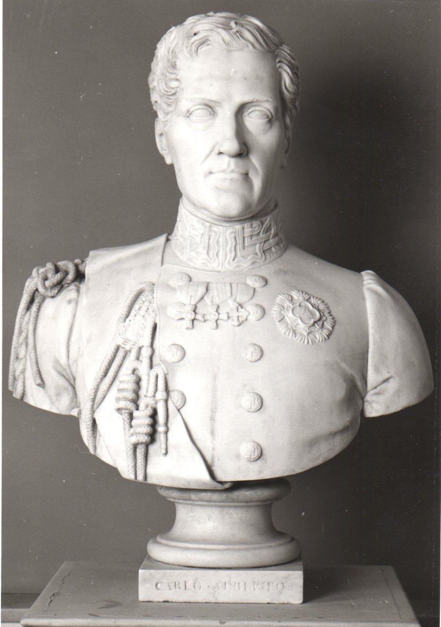 busto ritratto di Carlo Alberto di Savoia (busto, opera isolata) by Bogliani Giu