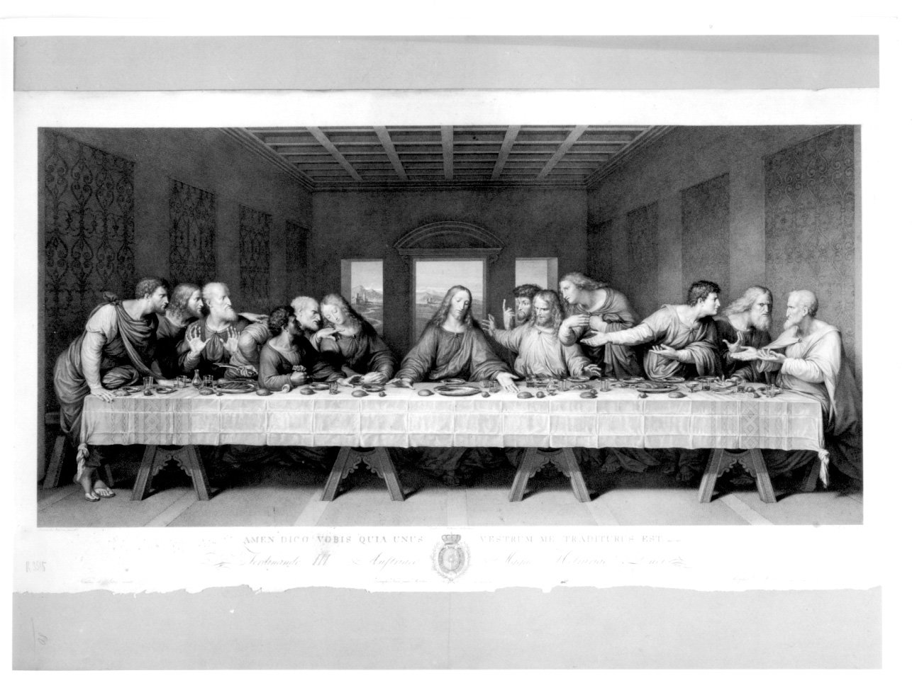 ultima cena (stampa) by Leonardo da Vinci, Morghen Raffaello (prima met&agrave; 
