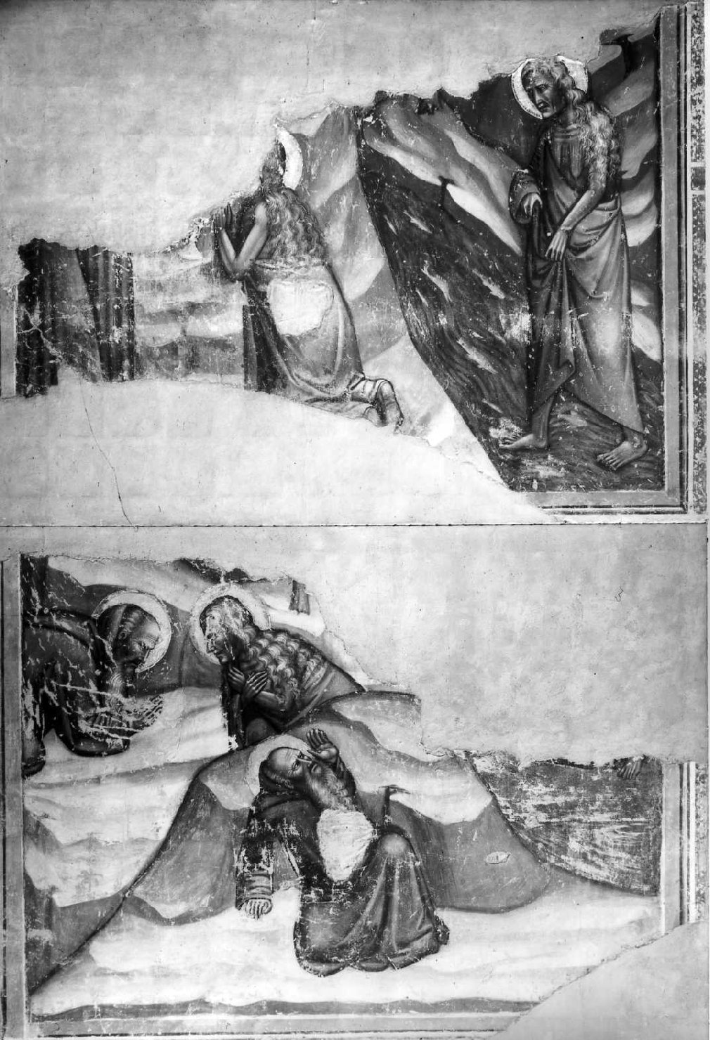 Santa Maria Egiziaca penitente nel deserto (dipinto) by Cristoforo da Bologna (s