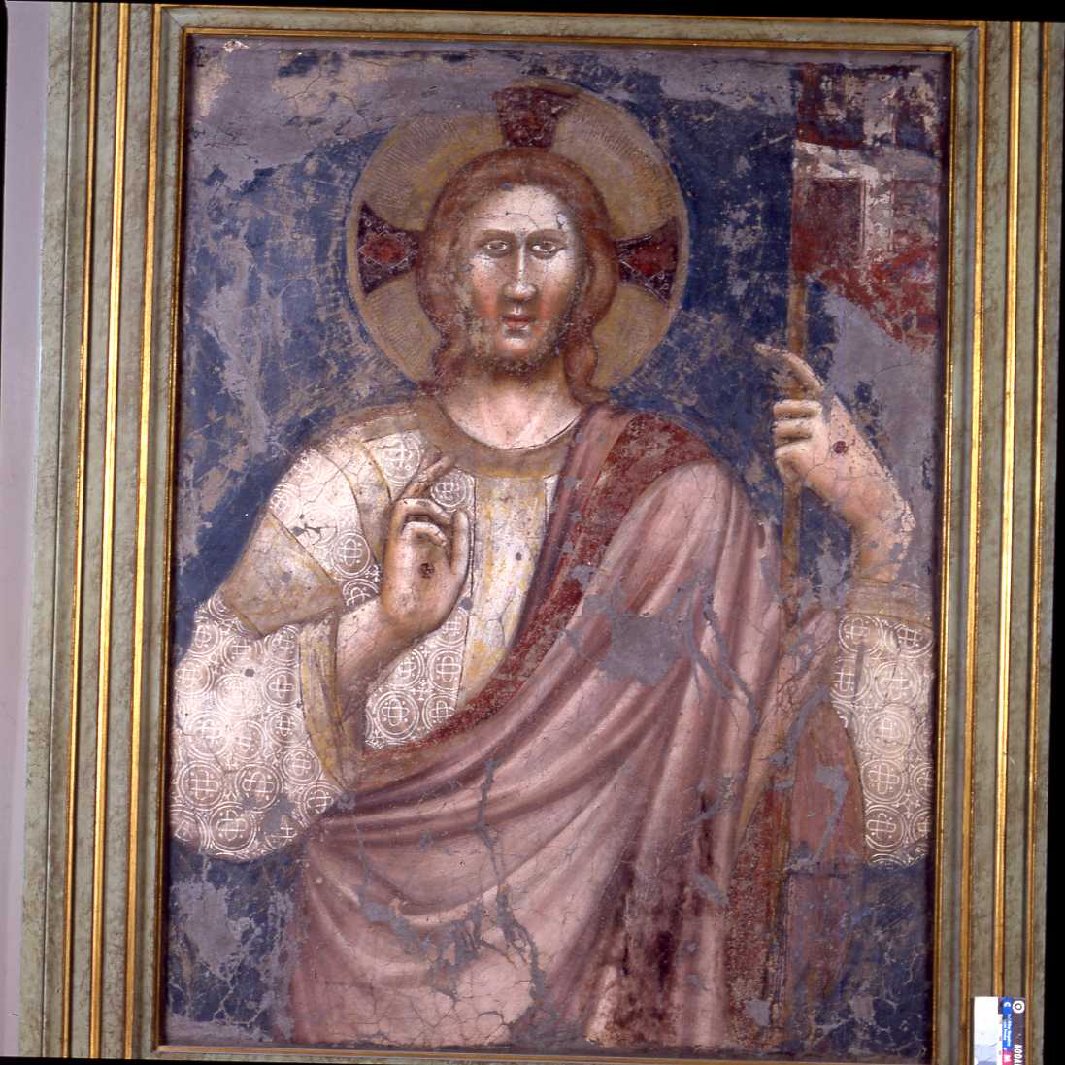 Cristo redentore benedicente (dipinto, ciclo) by Francesco da Rimini (sec. XIV)