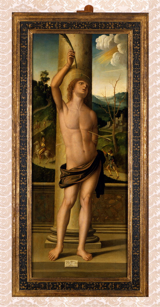 martirio di San Sebastiano (dipinto) di Palmezzano Marco (sec. XVI)