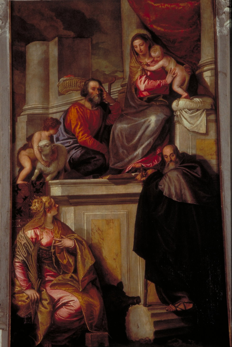 Madonna con Bambino in trono con San Giuseppe, Santa Caterina d'Alessandria
