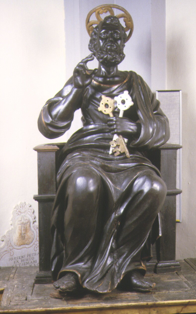 San Pietro in cattedra (scultura, elemento d'insieme) - bottega marchigiana