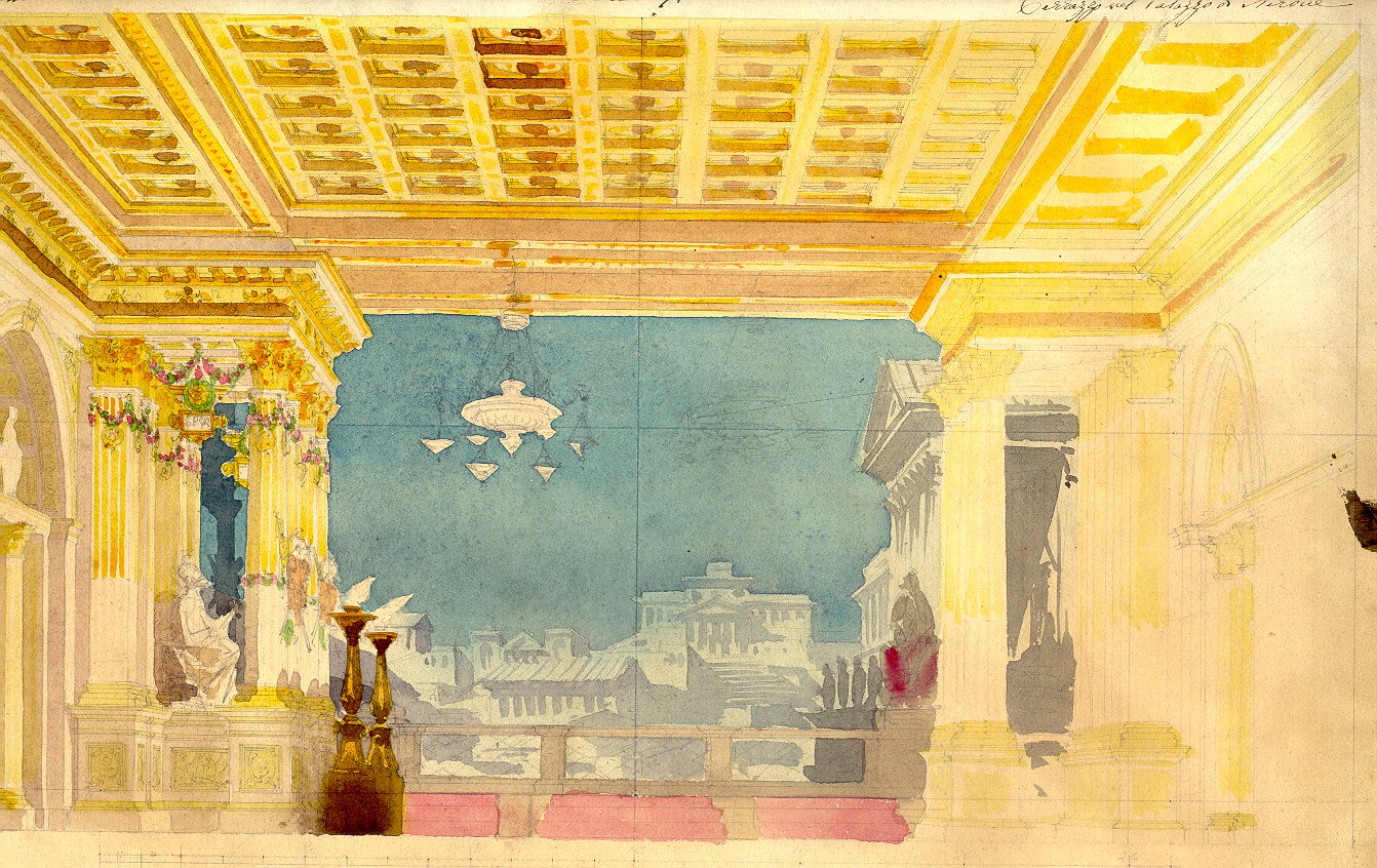 Terrazzo nella Casa Aurea