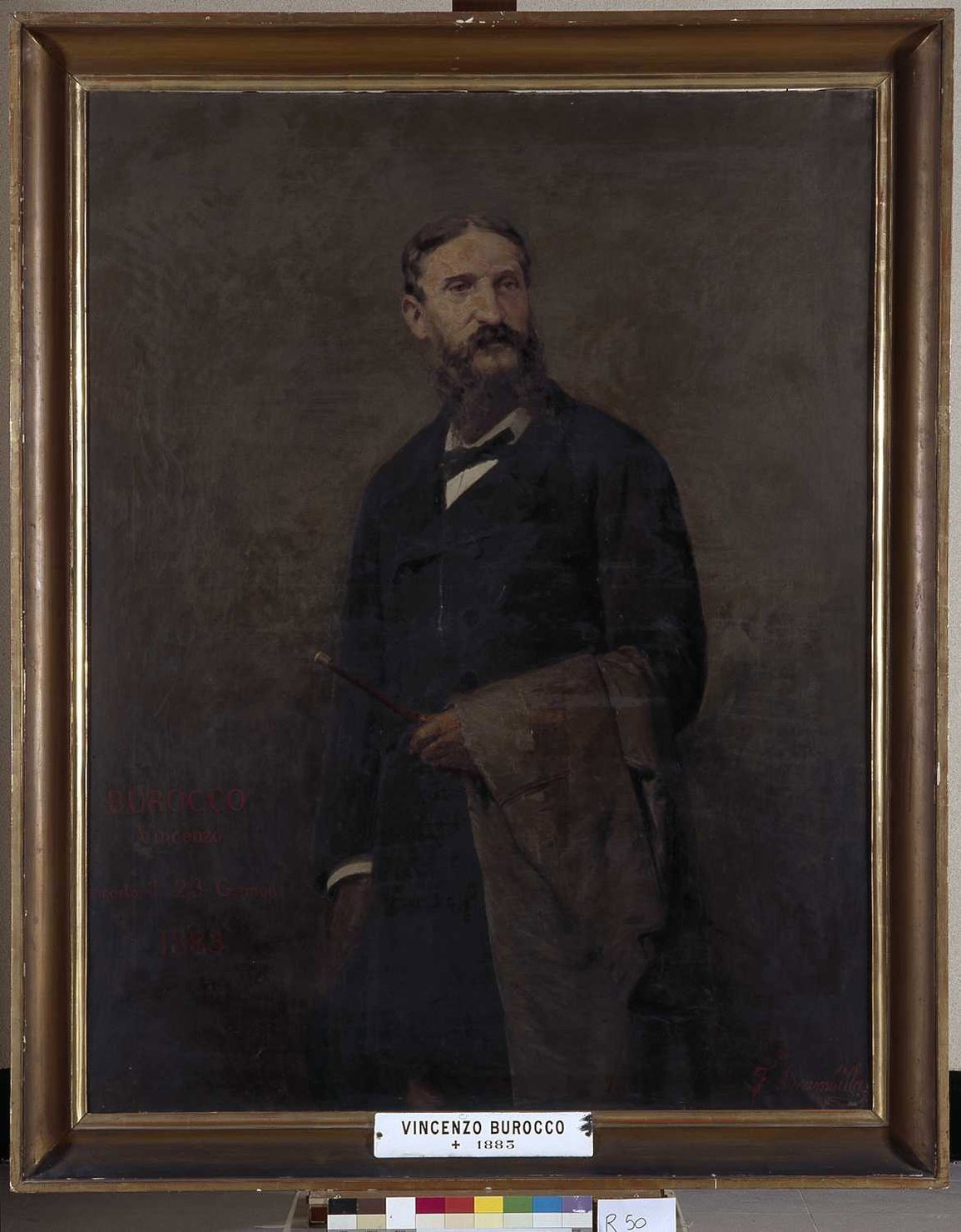 ritratto di Burocco Vincenzo (dipinto, opera isolata) di Brambilla Ferdinando (s