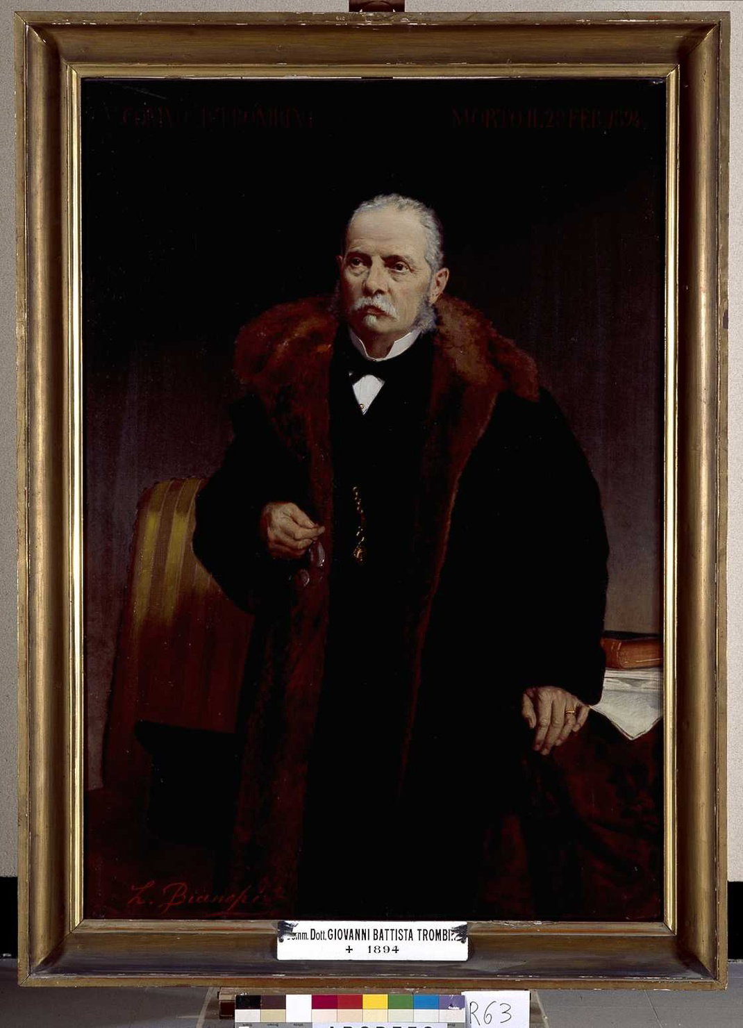 ritratto di trombini Giovanni Battista (dipinto, opera isolata) by Bianchi Luigi