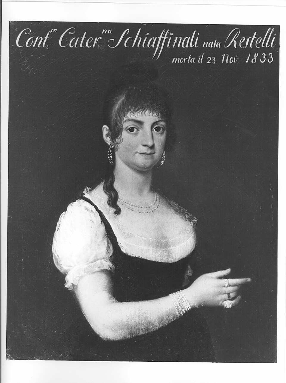 Ritratto di Caterina Restelli Schiaffinati (dipinto, opera isolata) di Narducci 