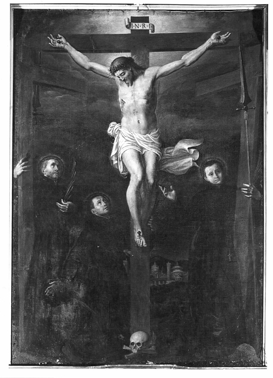 Cristo crocifisso (dipinto, opera isolata) - ambito lombardo (?) (prima met&agra