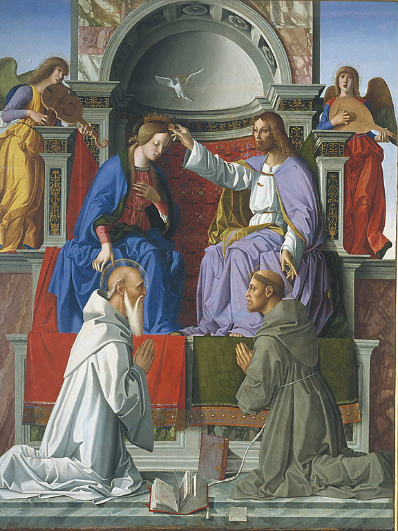L'incoronazione della Vergine con i Santi Francesco e Benedetto
