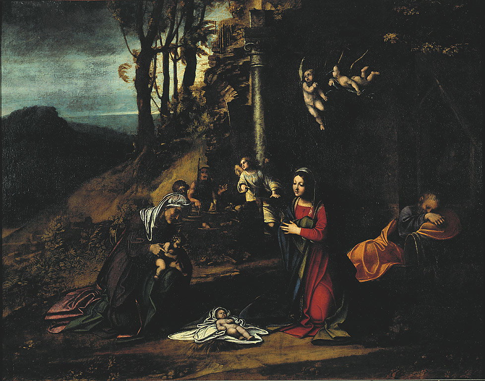 La Nativit&agrave; di Ges&ugrave; con Santa Elisabetta e San Giovannino