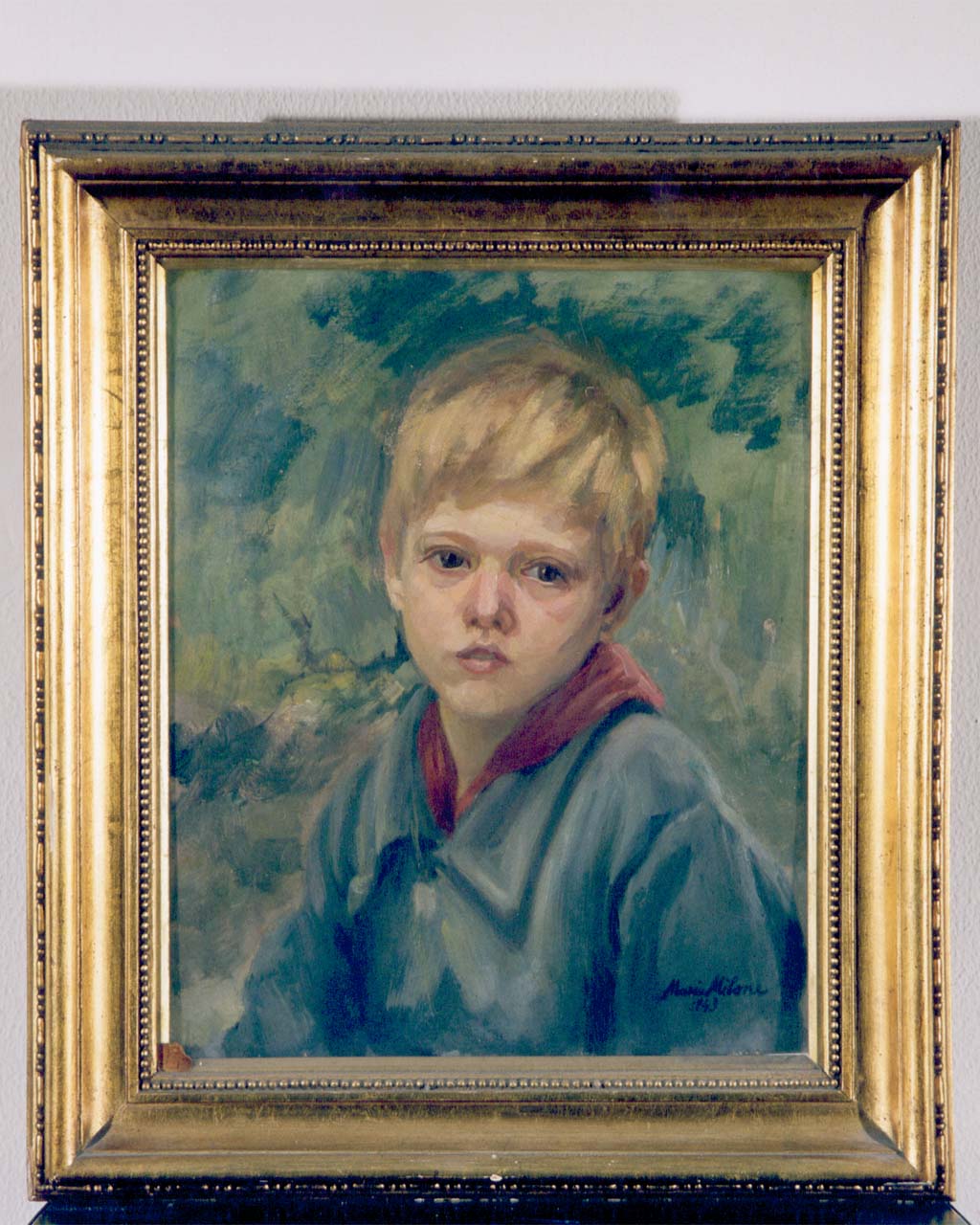 ritratto di bambino (dipinto) by Milone Mario (sec. XX)