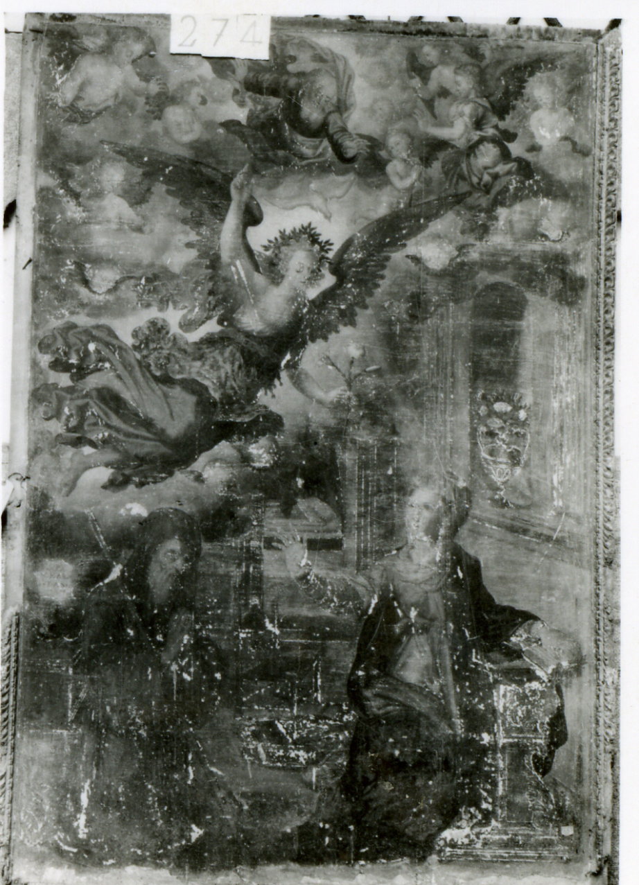 Annunciazione (dipinto) by Castellano Leonardo detto Leonardo da Pistoia (cerchi