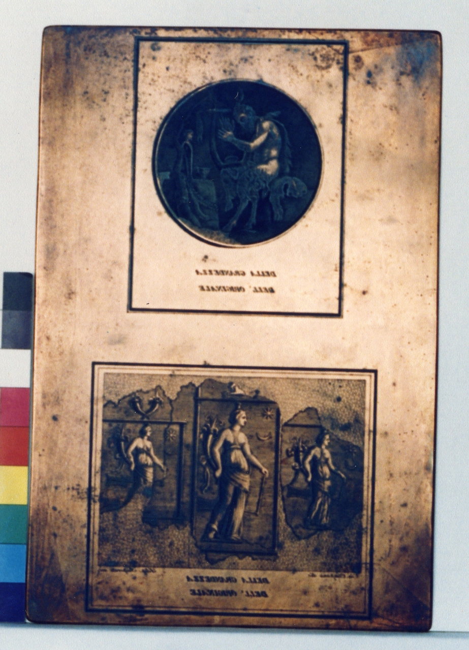 Pan che suona la cetra, tre figure di Iside-fortuna (matrice) by Campana Vincenz