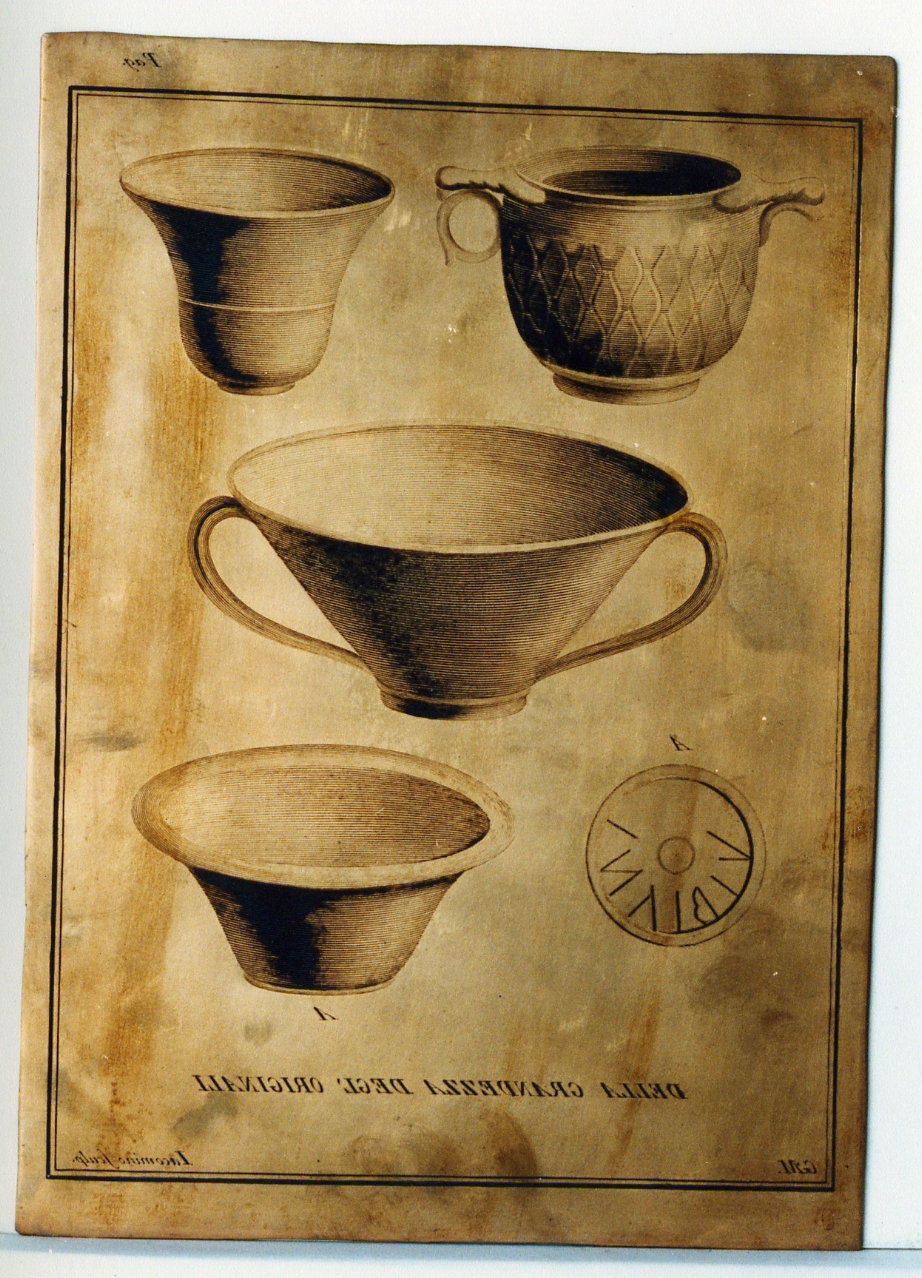 coppette (matrice) by Iacomino Marcantonio, Morghen Giovanni Elia (sec. XVIII)