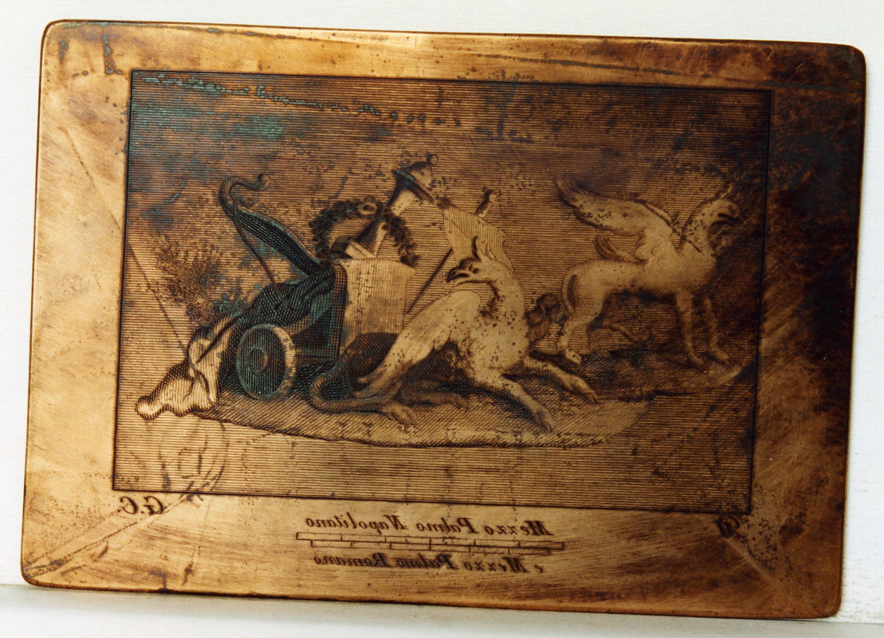 grifoni con biga (matrice) by Morghen Giovanni Elia (sec. XVIII)