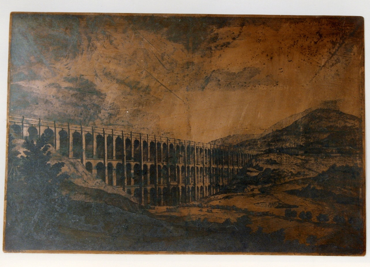 veduta del ponte della valle (matrice) di Nolli Carlo, Vanvitelli Luigi (sec. XV