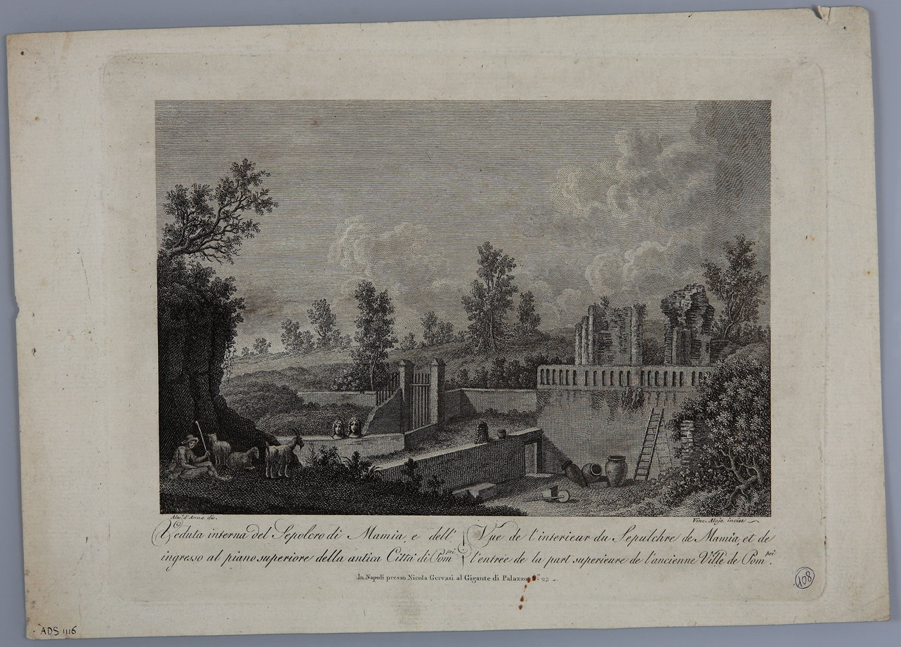 veduta di sepolcro (incisione) di D'Anna Alessandro, Aloja Vincenzo (sec. X