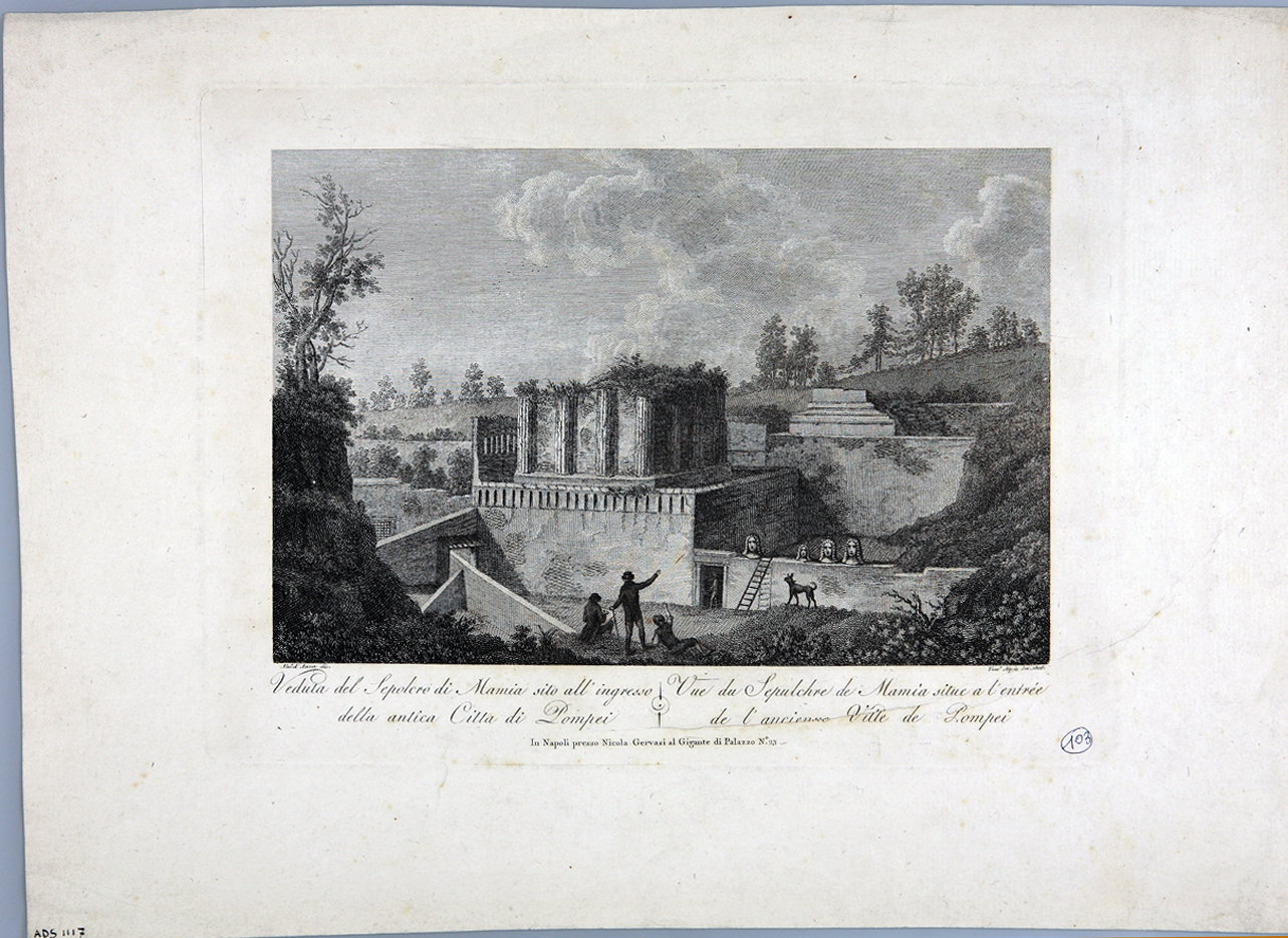 veduta di sepolcro (incisione) by D'Anna Alessandro, Aloja Vincenzo (primo 