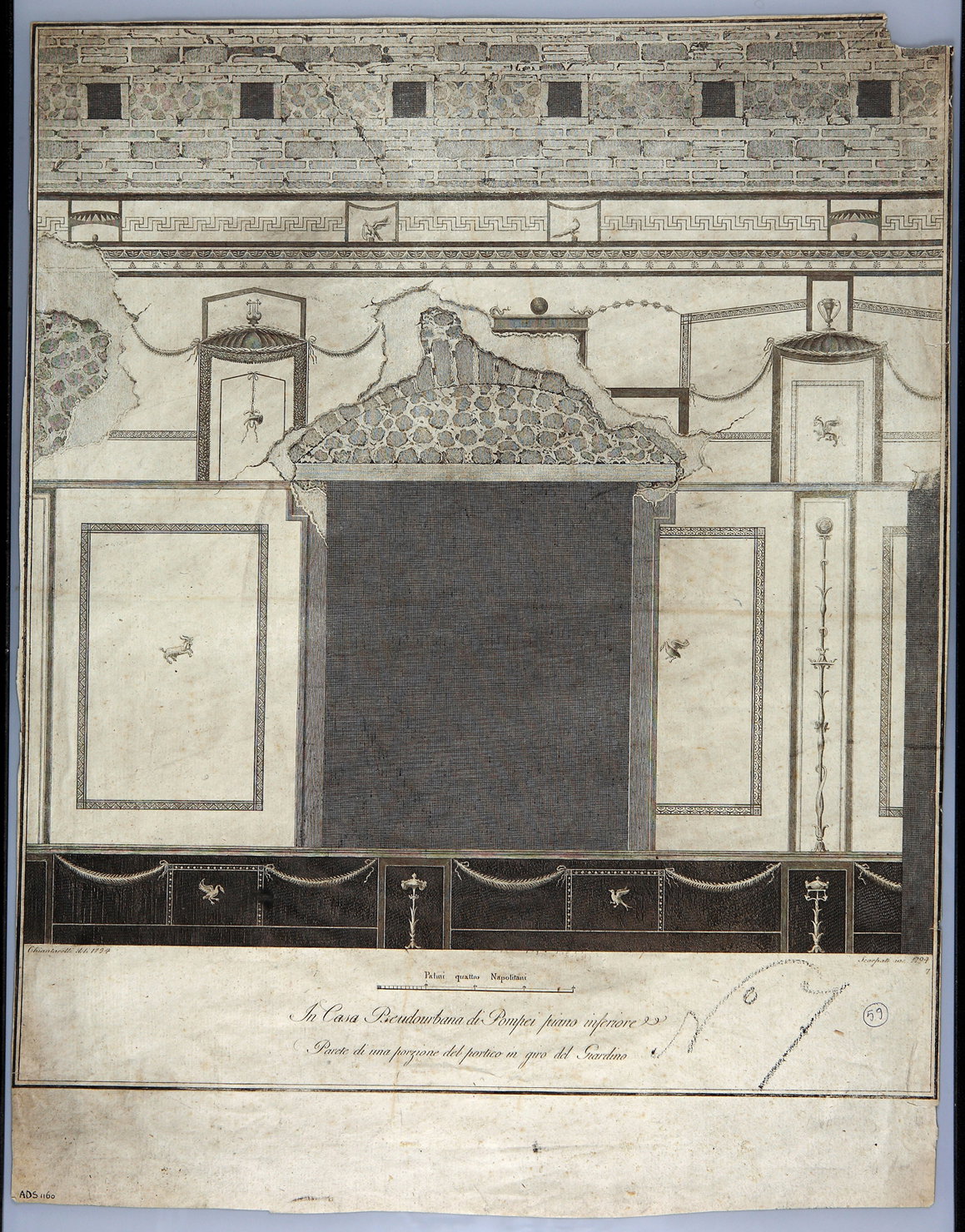 parete affrescata in IV stile (incisione) by Chiantarelli Giuseppe, Scarpati Vin