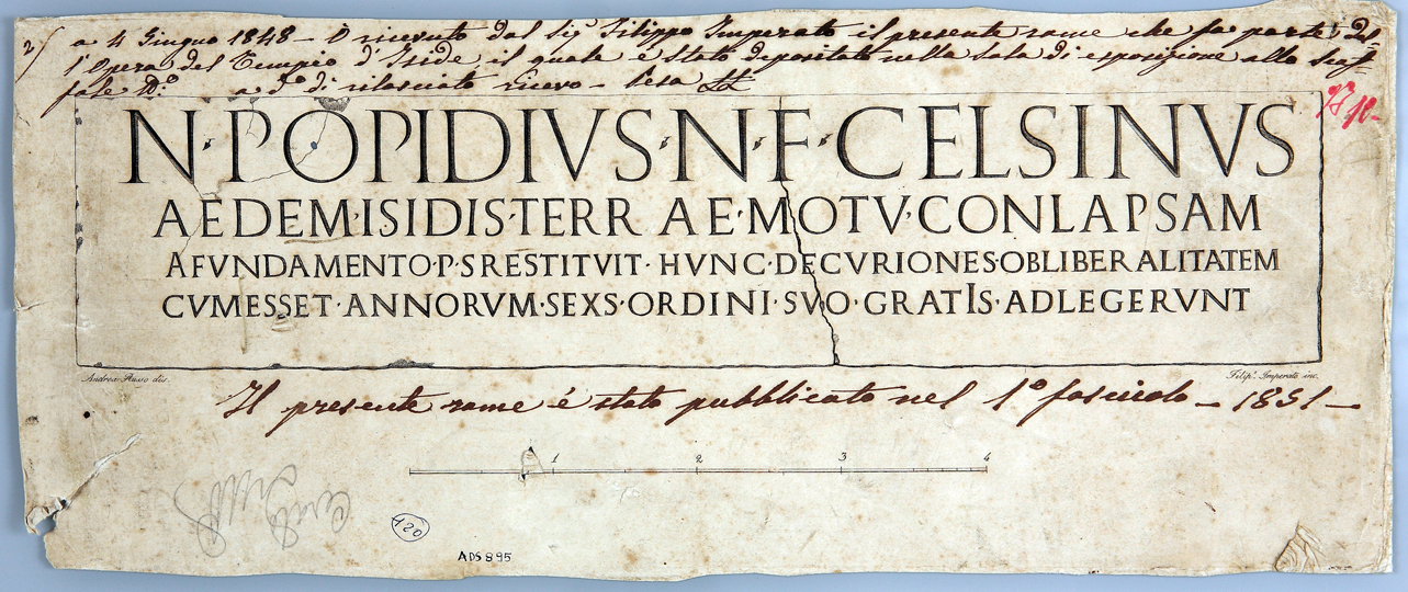 iscrizione (incisione) di Russo Andrea, Imperato Filippo (seconda met&agrave; se