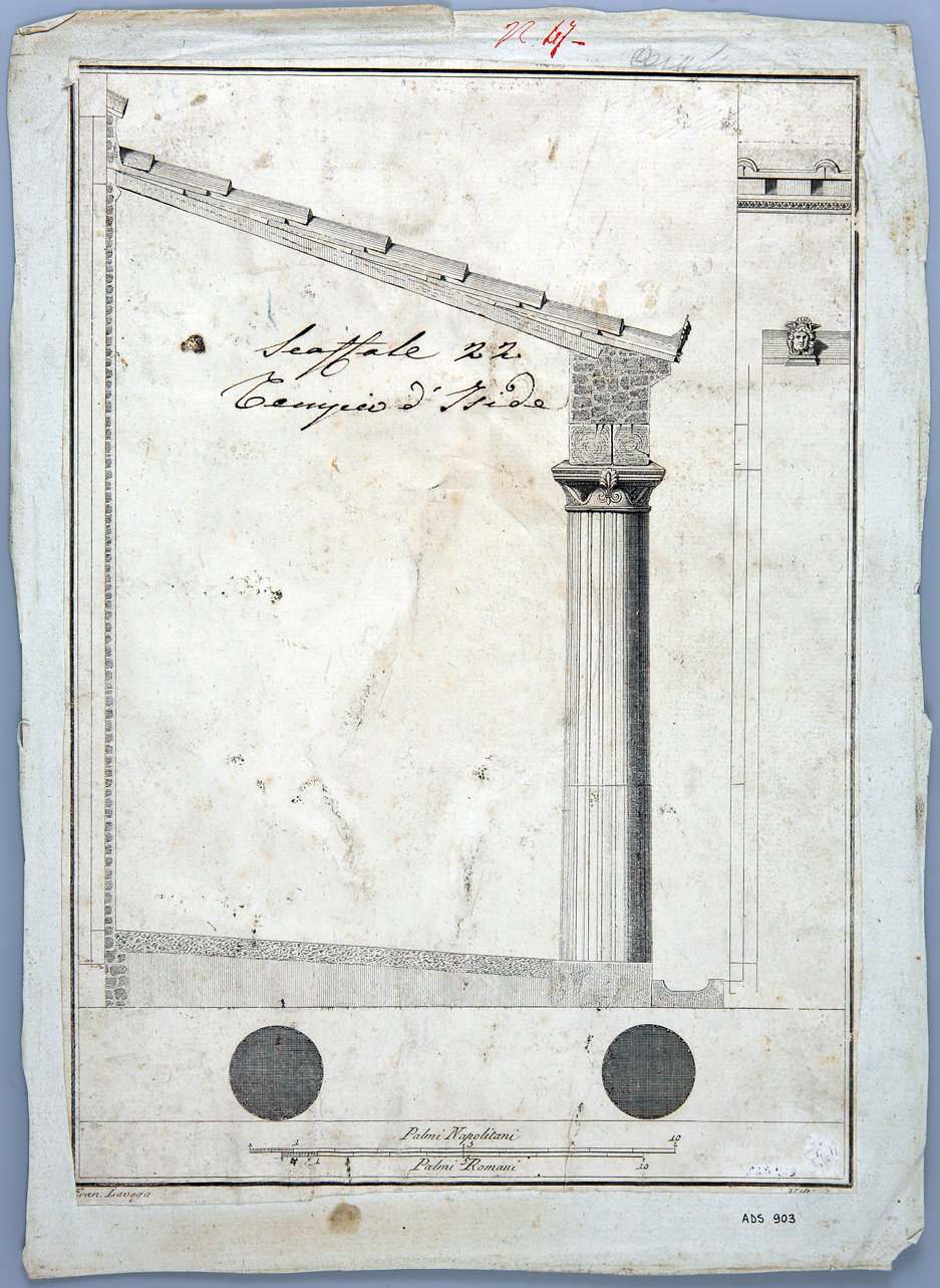 sezione di portico (incisione) di La Vega Francesco, Nolli Carlo (seconda met&ag