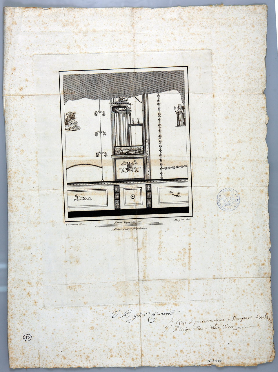 decorazione pittorica parietale (incisione) di Casanova Giovanni Battista, Morgh