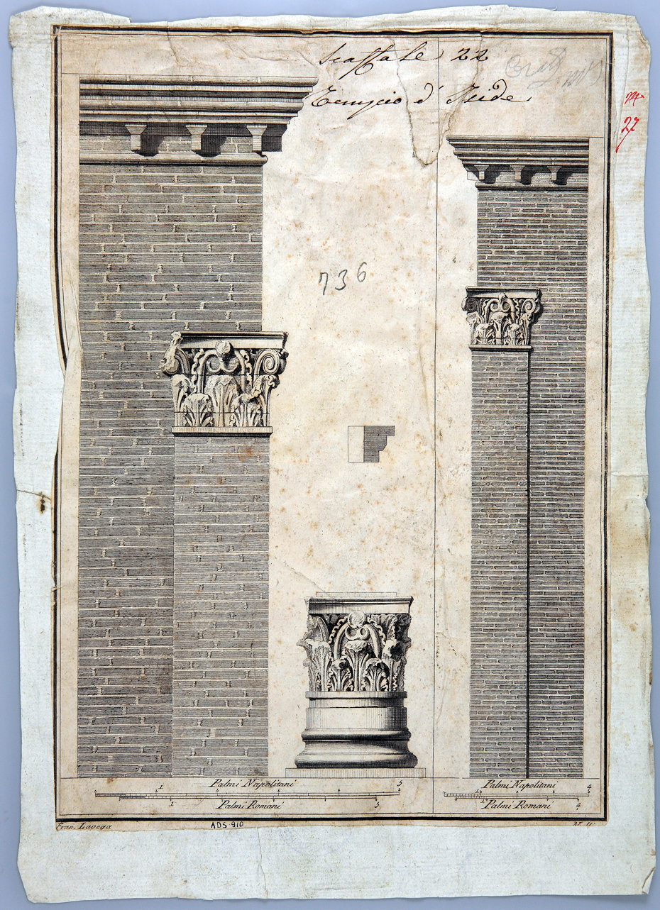 pareti di cella con capitelli corinzi (incisione) di La Vega Francesco, Nolli Ca