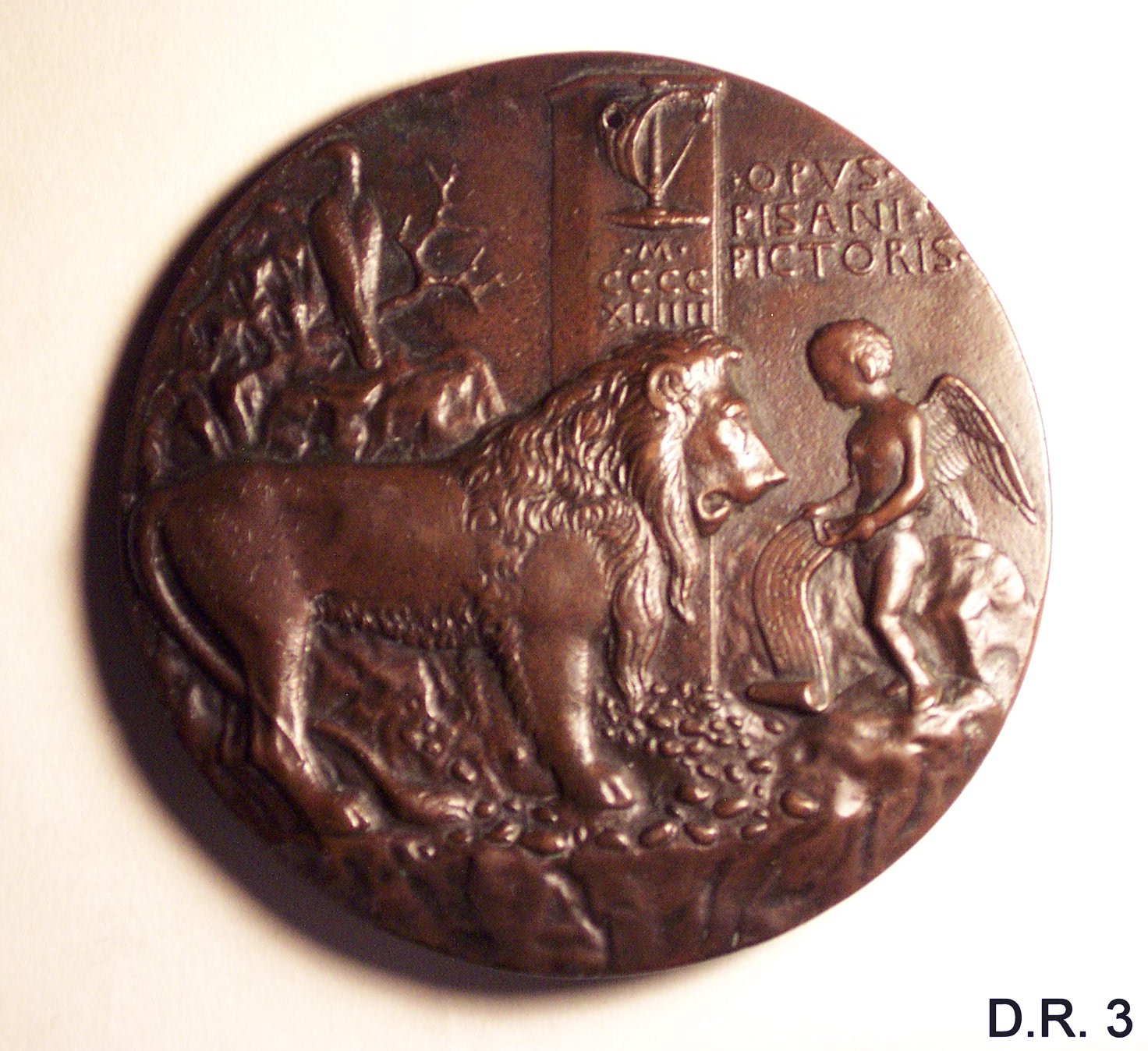 medaglia rinascimentale di Antonio di Puccio Pisano detto Pisanello (sec. XV)