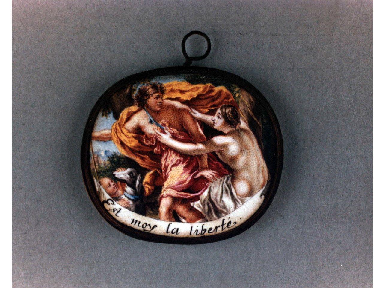 Venere e Adone (medaglione) - bottega francese (inizio sec. XVIII)