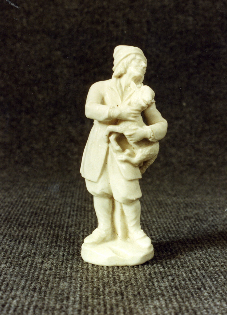 figura maschile di anziano (statuetta) - bottega napoletana (secc. XVIII/ XIX)