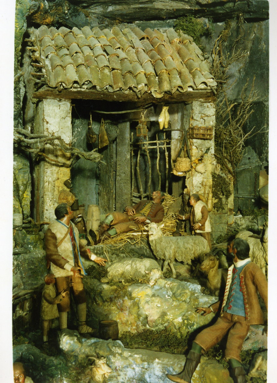 stalla (scultura miniaturistica) - bottega napoletana (seconda met&agrave; sec. 