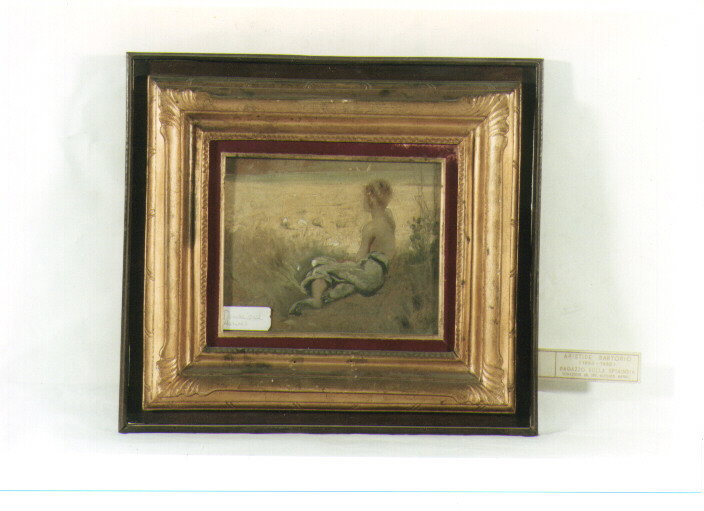 paesaggio lacustre (dipinto) by Lafr&eacute;ry Antoine (sec. XX)