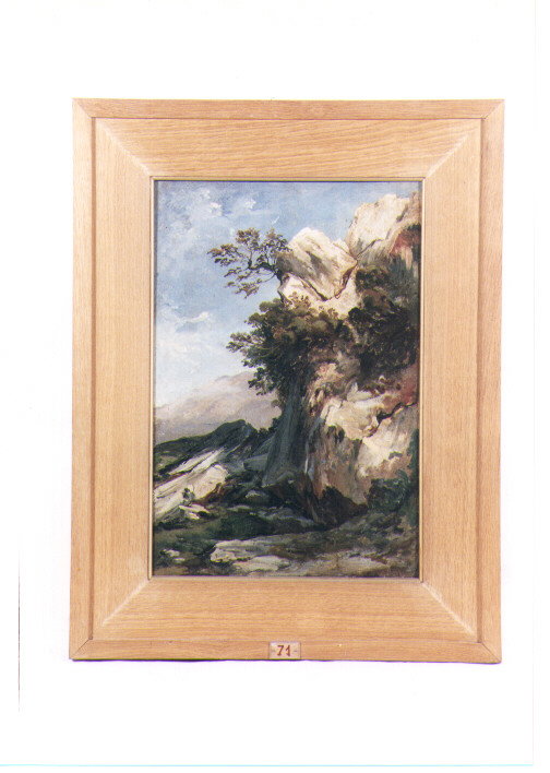 paesaggio roccioso (dipinto) by Smargiassi Gabriele (met&agrave; sec. XIX)