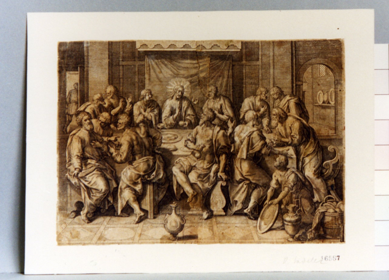ultima cena (stampa) by Sadeler Raphael II (sec. XVII)