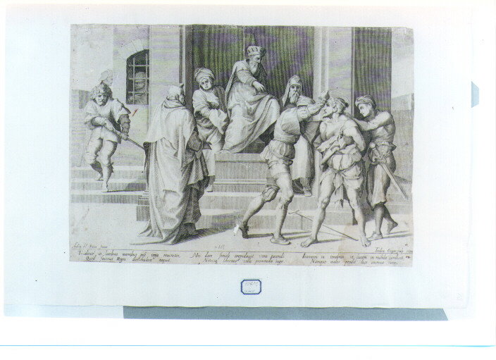 Erode ordina la decapitazione di San Giovanni Battista (stampa) by Cruger Theodo
