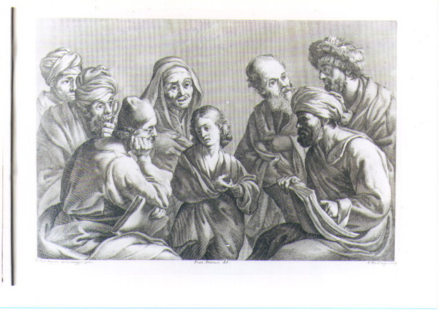 DISPUTA DI GESU' CON I DOTTORI DEL TEMPIO (stampa) by Merisi Michelangelo d 