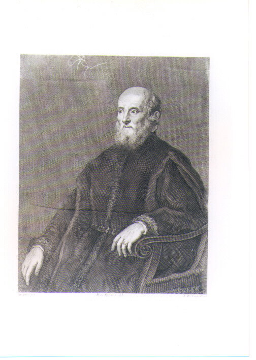 FIGURA MASCHILE DI ANZIANO SEDUTO (stampa) by Vecellio Tiziano, Verkruis Theodor 