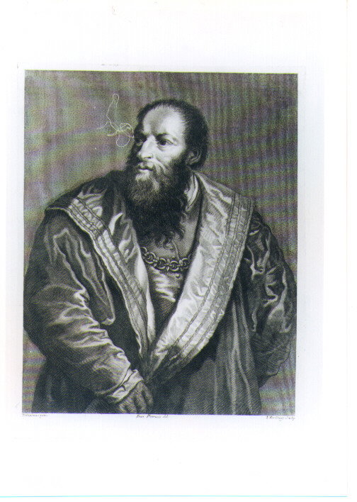 RITRATTO MASCHILE A MEZZA FIGURA (stampa) by Vecellio Tiziano, Verkruis Theodor,