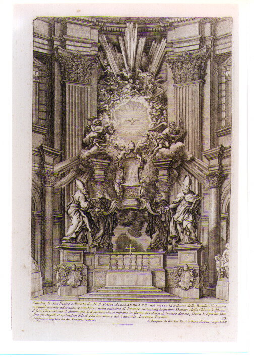 VEDUTA DELLA CATTEDRA DI SAN PIETRO IN SAN PIETRO A ROMA (stampa) by Bernini Gia