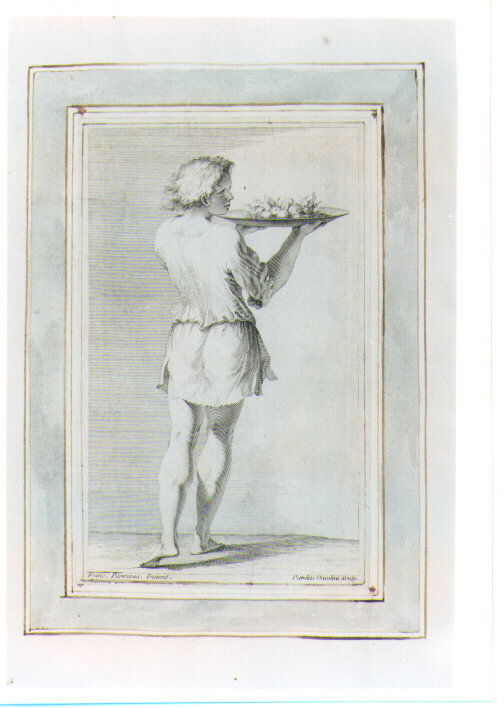 FIGURA DI FANCIULLO CON PIATTO DI FRUTTA (stampa) by Mazzola Francesco detto Par